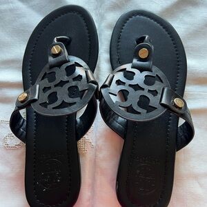 Tory Burch Black Leather Sandals